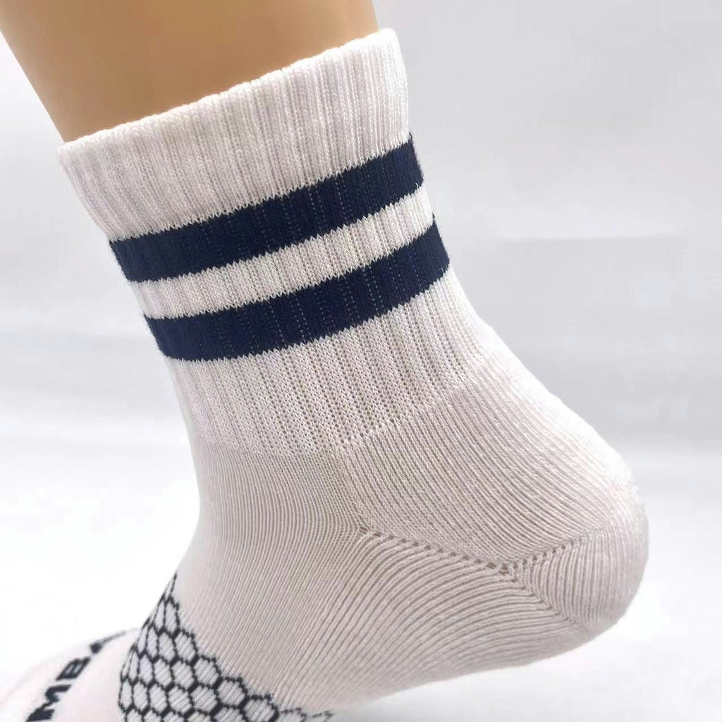 3 Pairs Bombas Stripe Quarter Socks Size Large