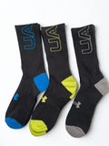 Under Armour Men's Cushioned Crew Performance Socks 3 Pairs - Large