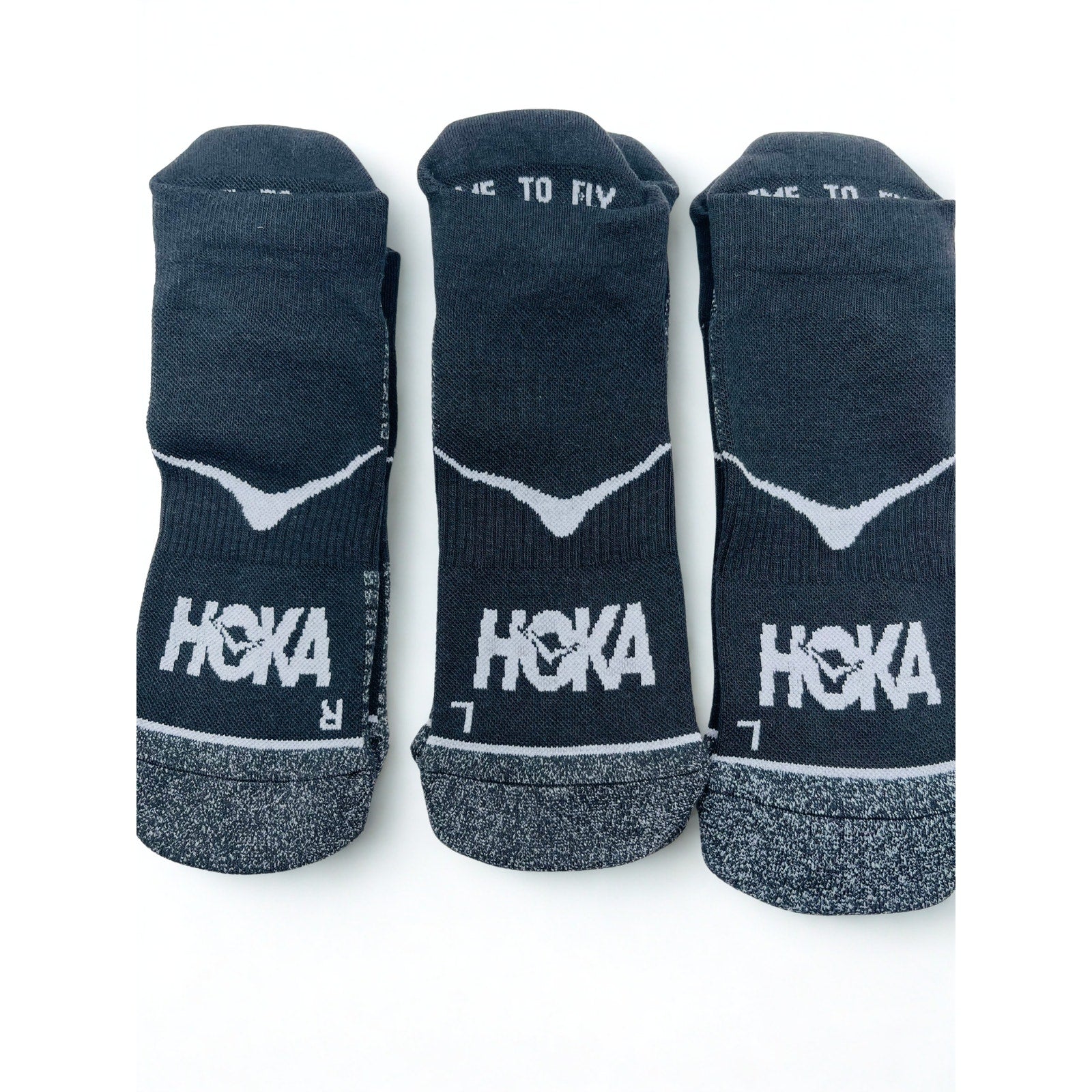 3 Pairs HOKA Time To Fly No Show Socks  Unisex L , NWOT