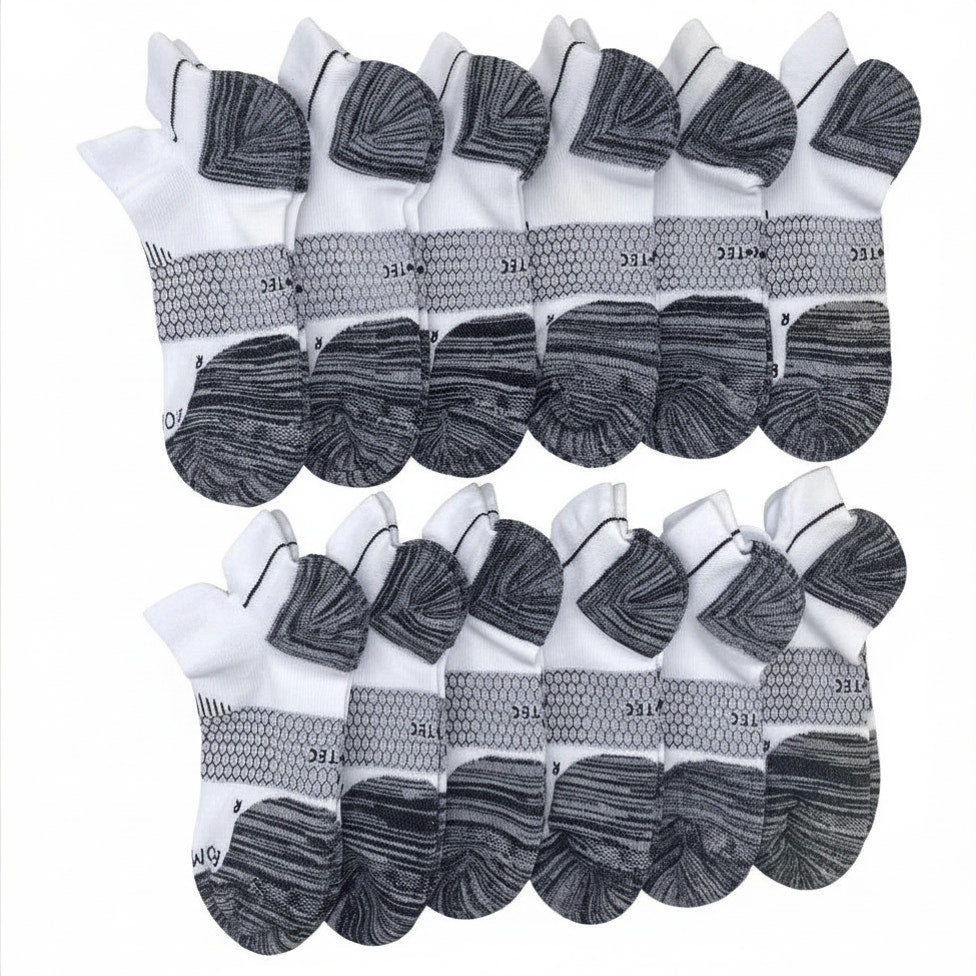 12 Pairs Bombas Performance Hextec Ankle Socks Large NWOT