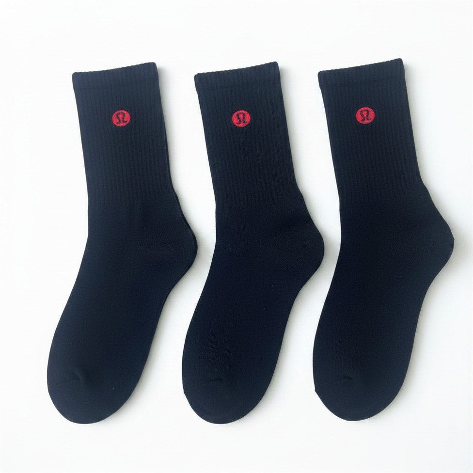 3 Pairs Lululemon Unisex Daily Essential Crew Socks - M/L