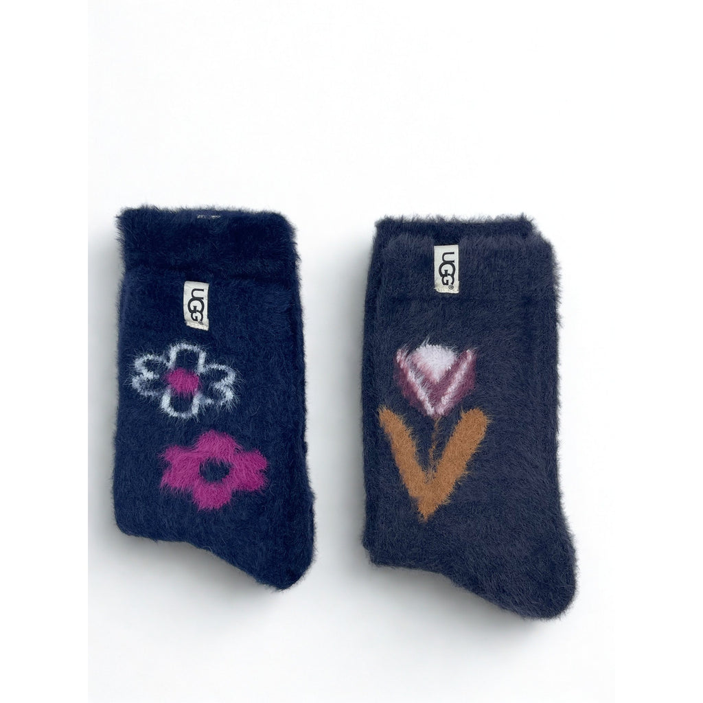 2 Pairs UGGS Fuzzy Cozy Socks M/L Adult Women