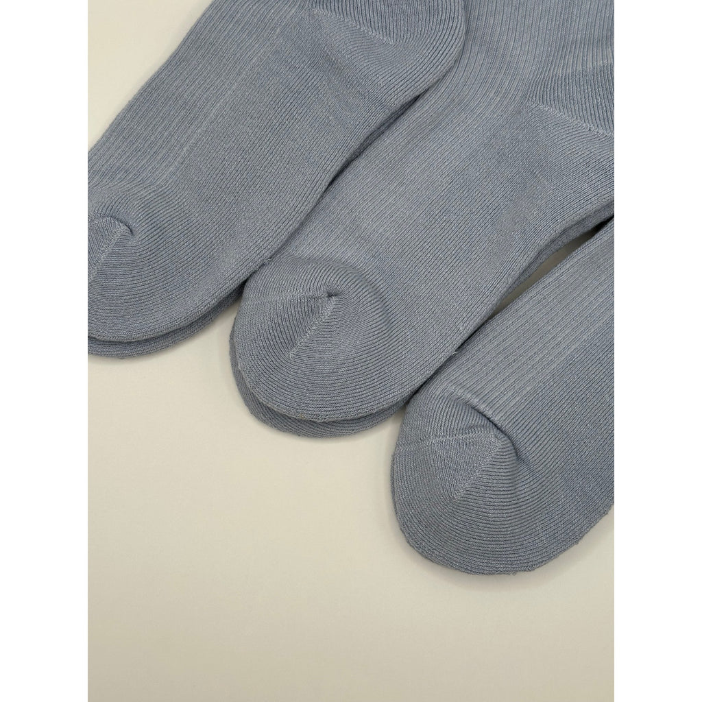 3 Pairs Alo Yoga Women's Lettuce Edge Sock M/L fits sizes 8 – 11 Light Blue