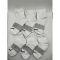 Women Men's BOMBAS Honeycomb Quarter socks Size Small White 6 Pairs