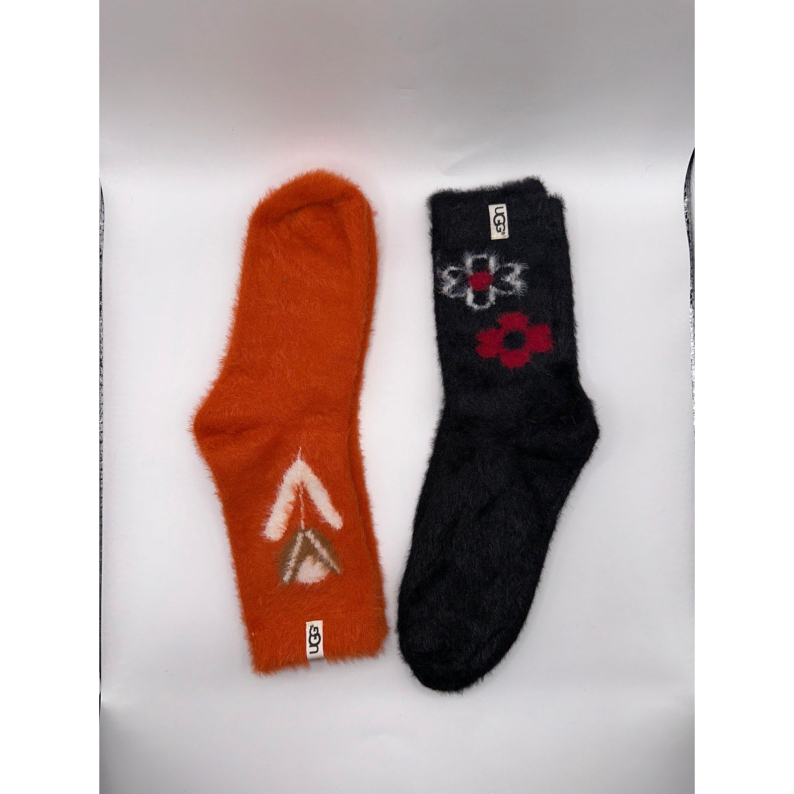 UGGS Fuzzy Cozy Socks One Size 2 Pairs Adult Women Multiple Colors and Designs