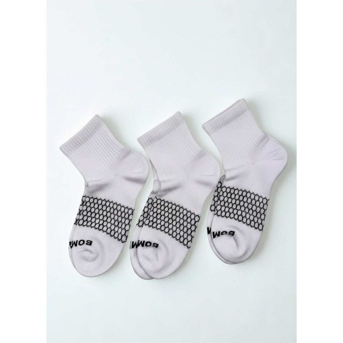 Bombas Women's Quarter Cut Honeycomb Socks Large 3 pairs NWOT