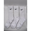 3 Pairs NWOT NIKE Everyday Cotton Crew Socks WHITE Dri Fit Size LARGE