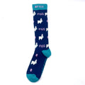 1 Pair FIGS Compression 'Dr Llama' Blue Socks Size Medium