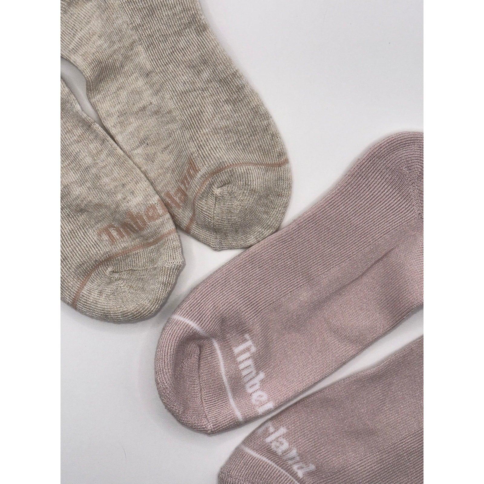 Timberland No Show Socks 6 Pairs - Full Cushion, Light Gray & Mauve Medium