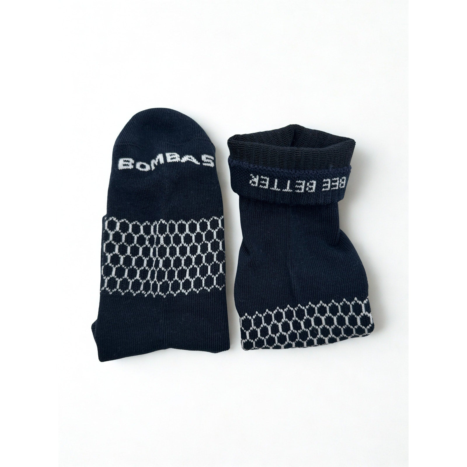 3 Pairs Bombas Navy Blue Quarter Socks Size Large 8-12