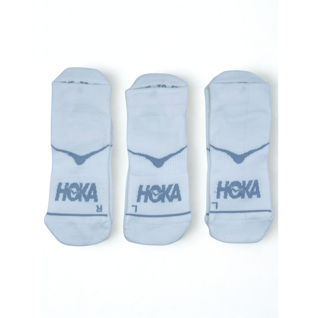 3 Pairs HOKA Time To Fly No Show WHITE Socks  Unisex L , NWOT