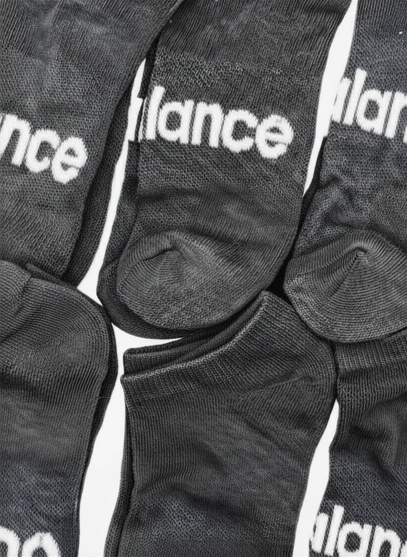 6 PAIR New Balance  No Show Ankle Socks Mens Performance Black Size L Running