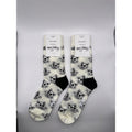2 Pairs Happy Socks White Cat Half Calf Size Medium Unisex