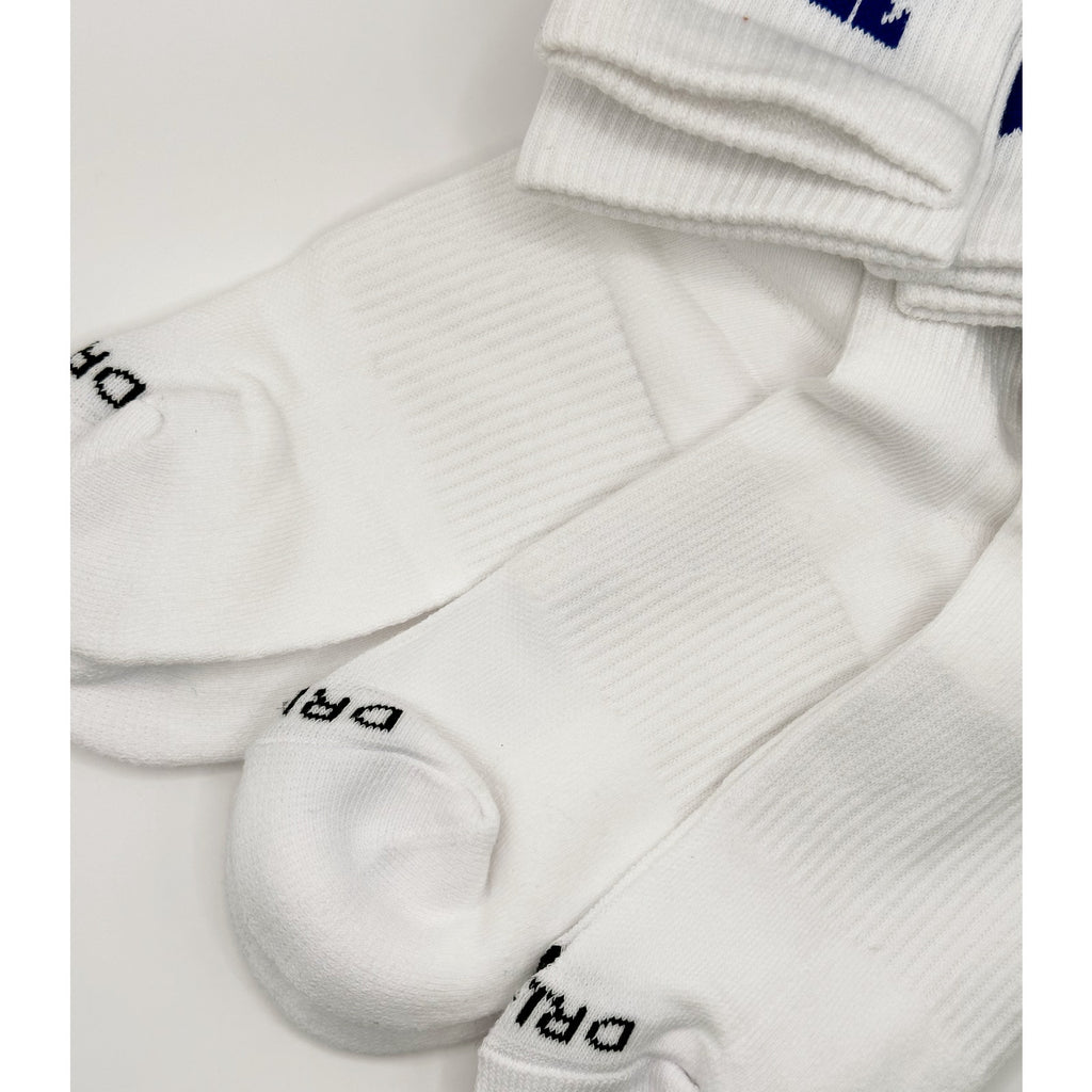 6 Pairs NWOT NIKE 'Just do it' Cotton Crew Performance Socks WHITE Dri-Fit Size LARGE