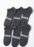 6 PAIR New Balance  No Show Ankle Socks Mens Performance Black Size L Running