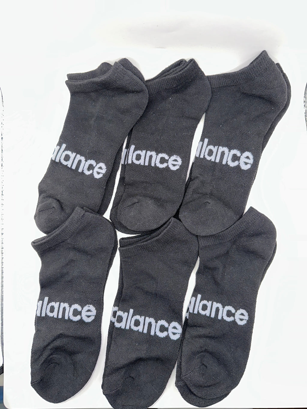 6 PAIR New Balance  No Show Ankle Socks Mens Performance Black Size L Running
