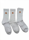 3 Pairs Lululemon Unisex Daily Essential Crew Socks Orange Logo- M/L