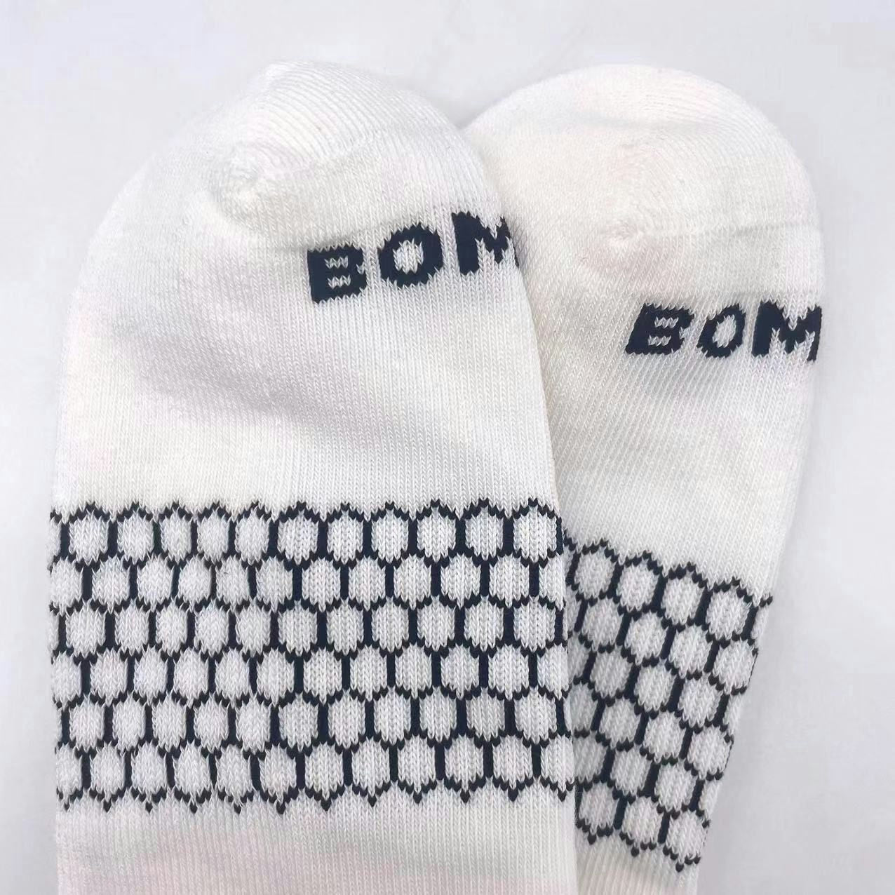 3 Pairs Bombas Stripe Quarter Socks Size Large