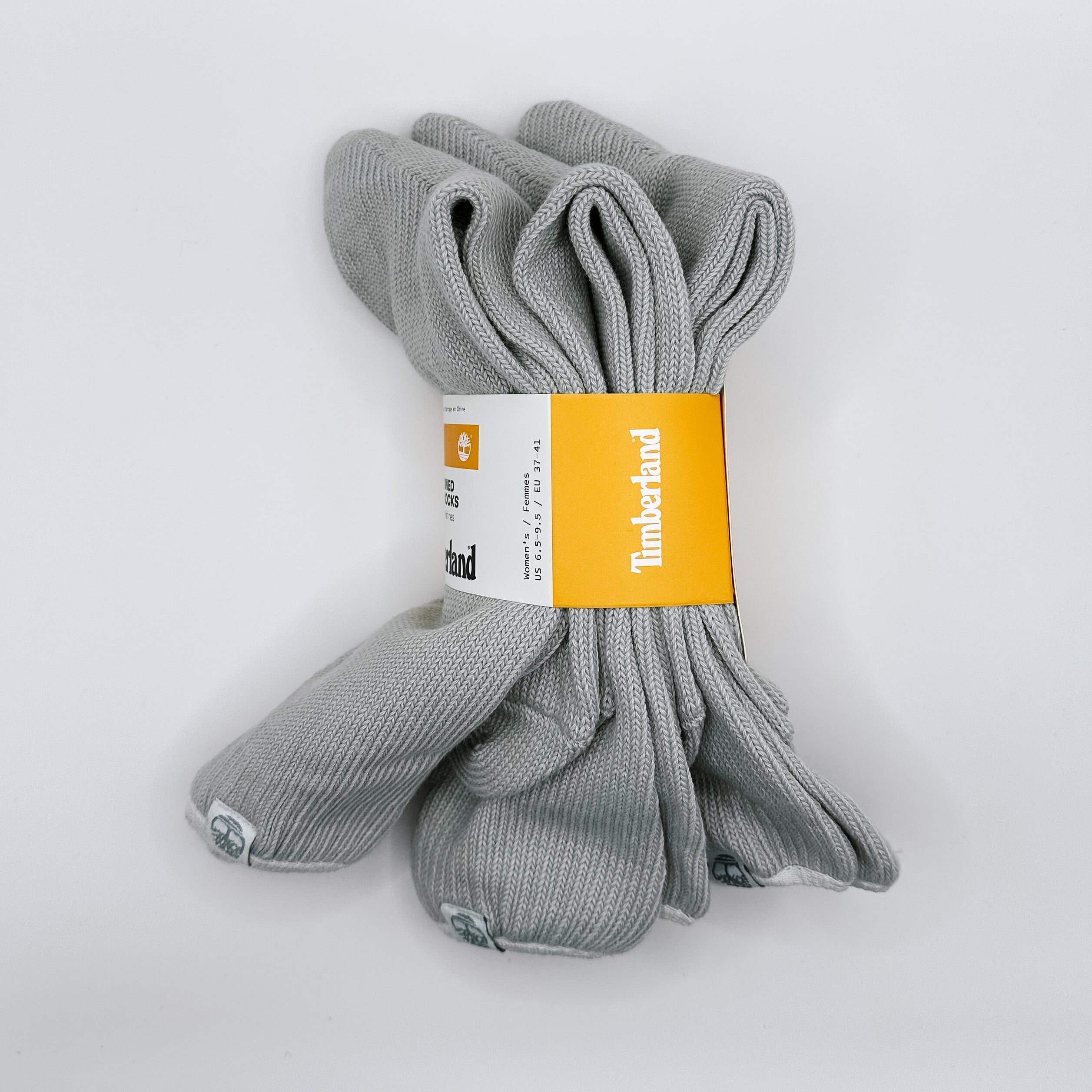 Timberland Women's Cushioned Crew Socks 3 Pairs - Wool Blend, Thermal Gray