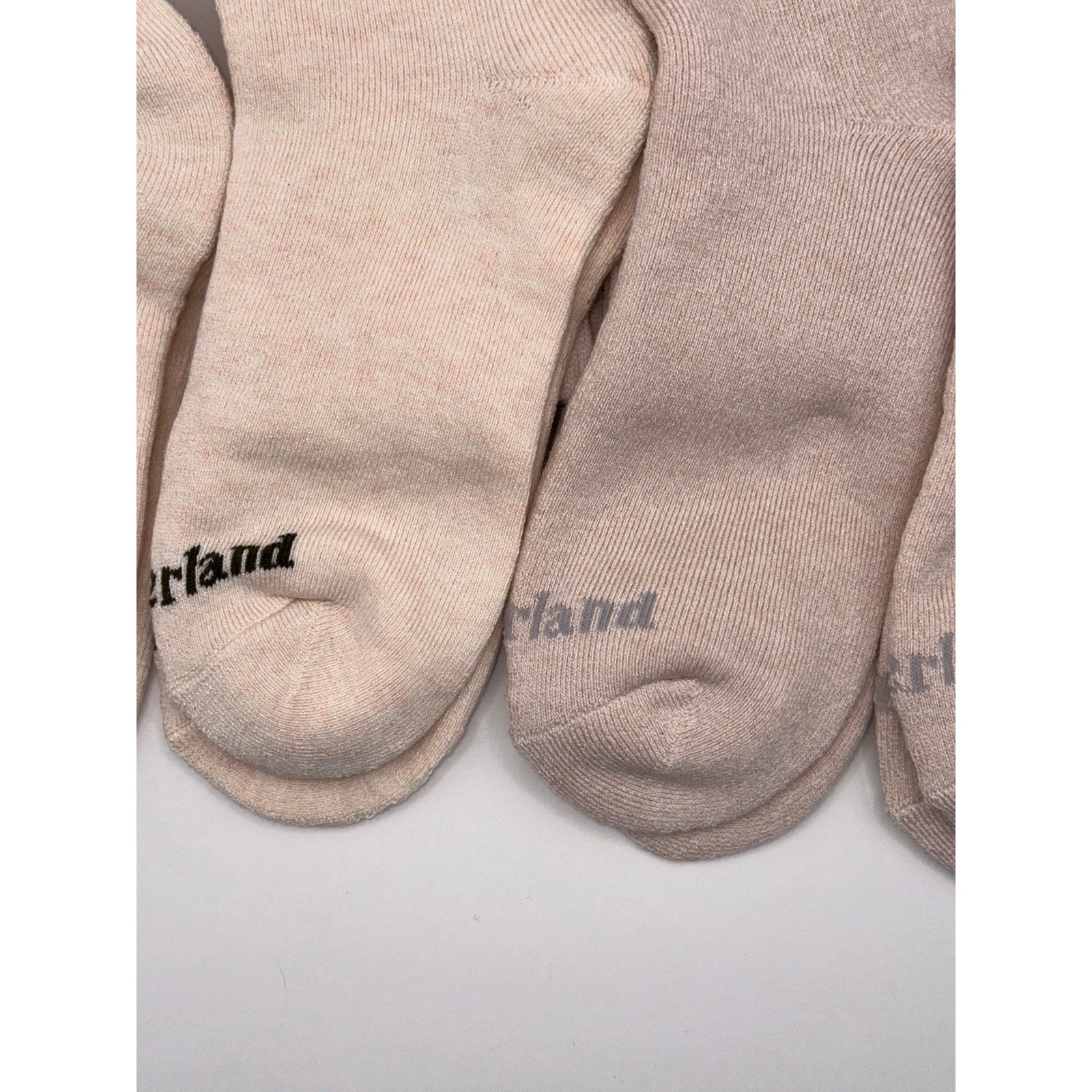 Timberland Unisex Cushioned Crew Socks 4 Pairs - Wool Blend, Light Brown Medium