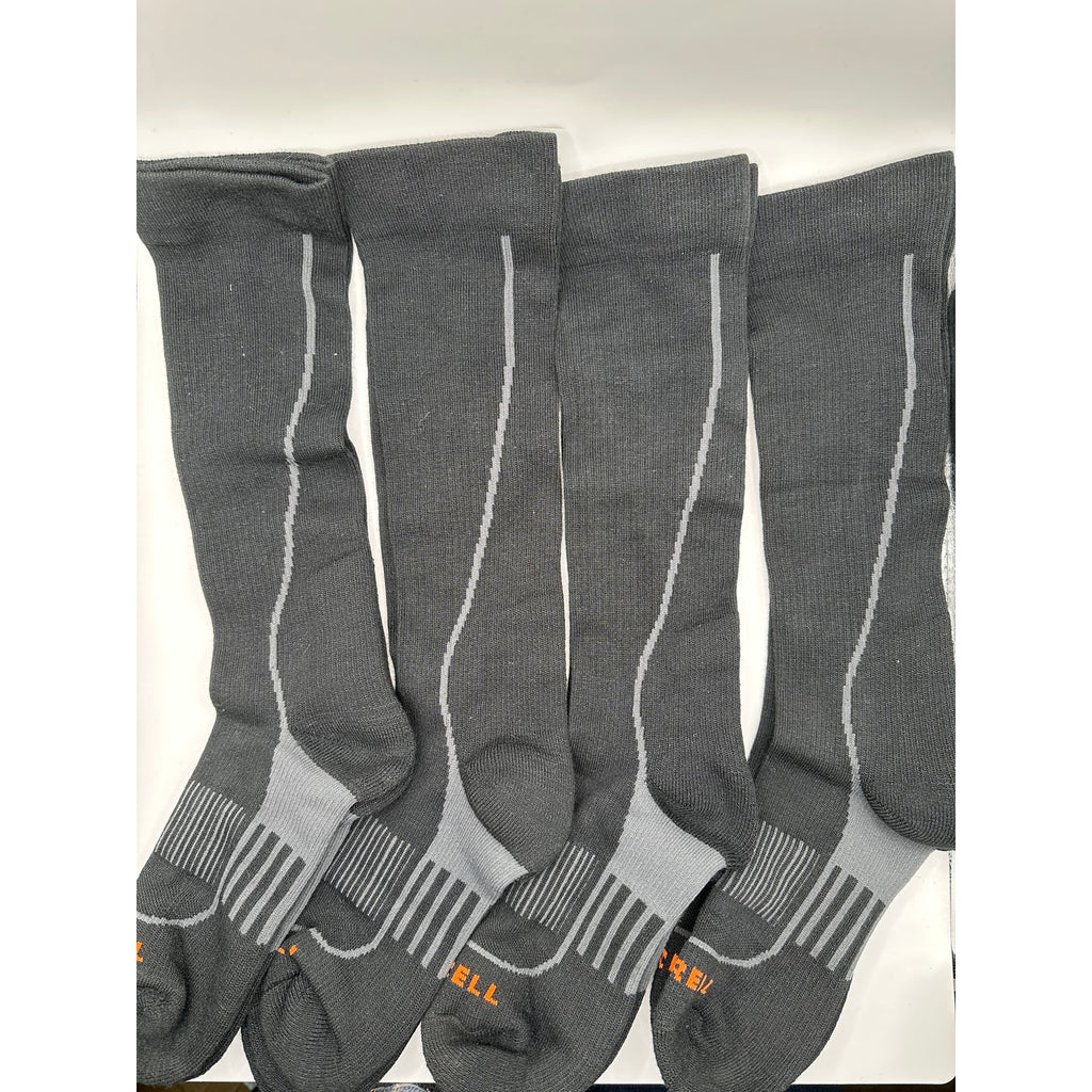 Merrell 4 Pairs Hiker Crew Socks Unisex Size S-M Gray