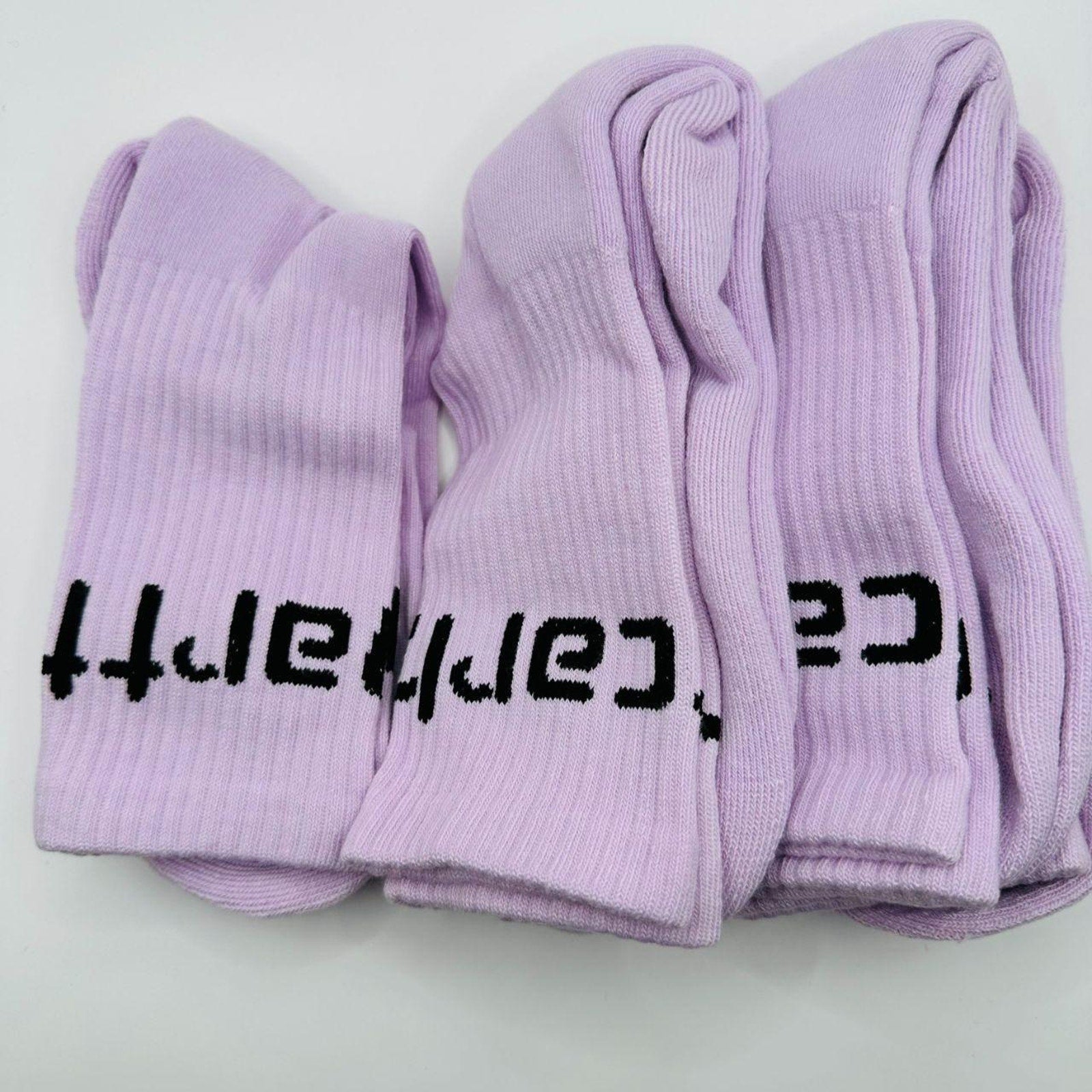 4 Pairs - Carhartt WIP Socks Lavender Crew Streetwear Medium