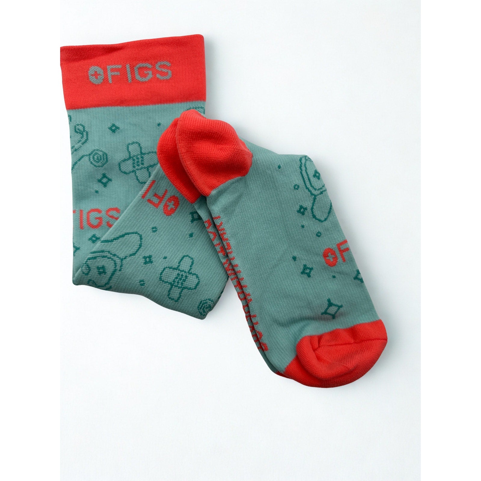 1 Pair FIGS Compression  Socks Size Medium