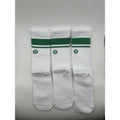3 Pairs Lululemon Daily Stride Ribbed Crew Socks Green Stripes - M/L NWOT