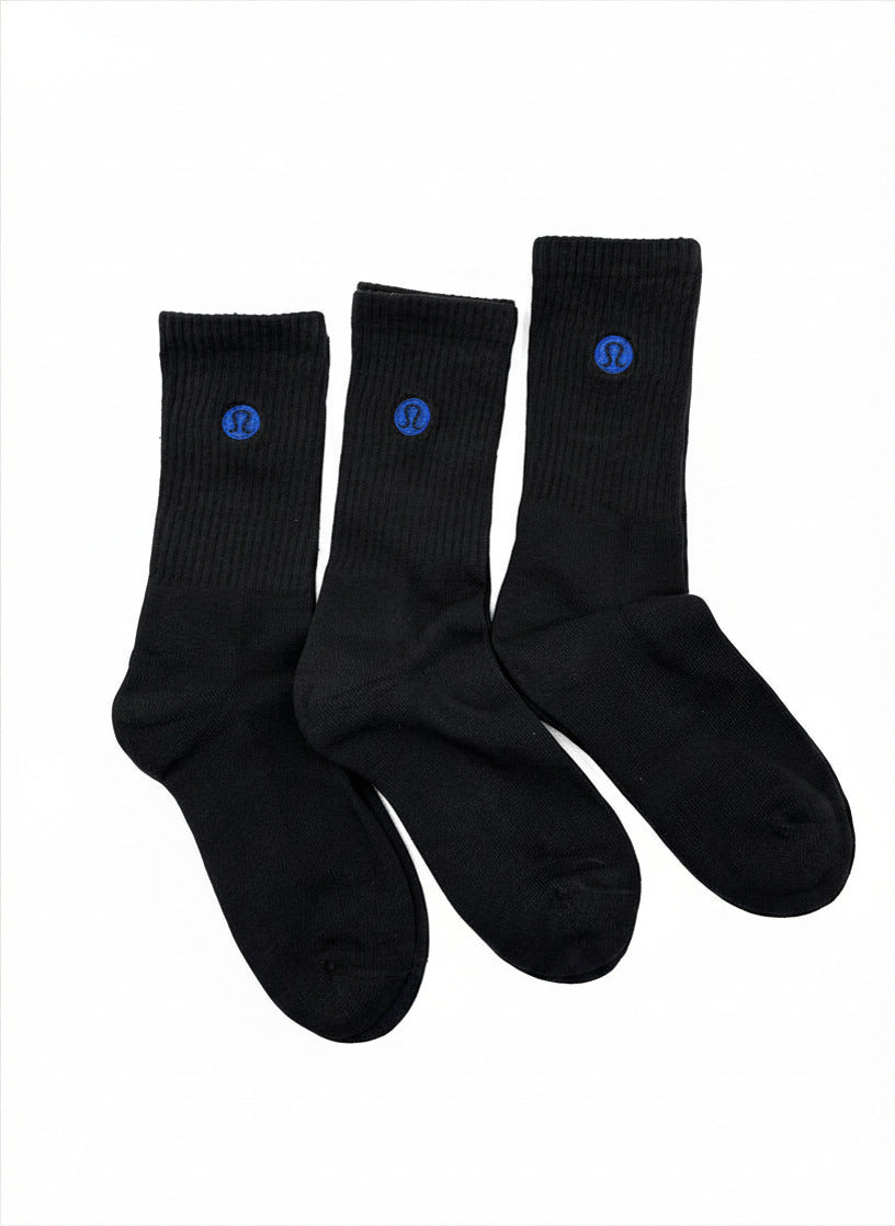 3 Pairs Lululemon Unisex Daily Essential Crew Socks - M/L
