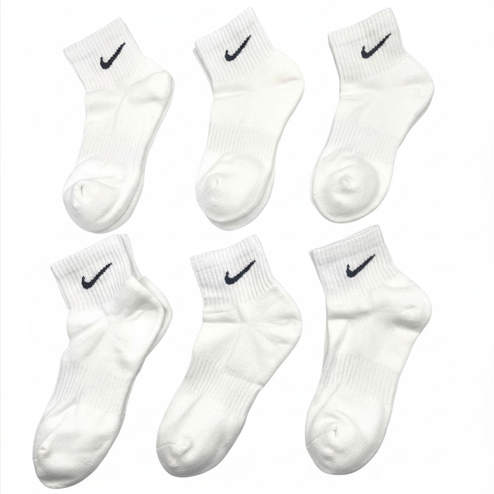 NIKE 6 Pairs Women Men's Quarter socks Size Large