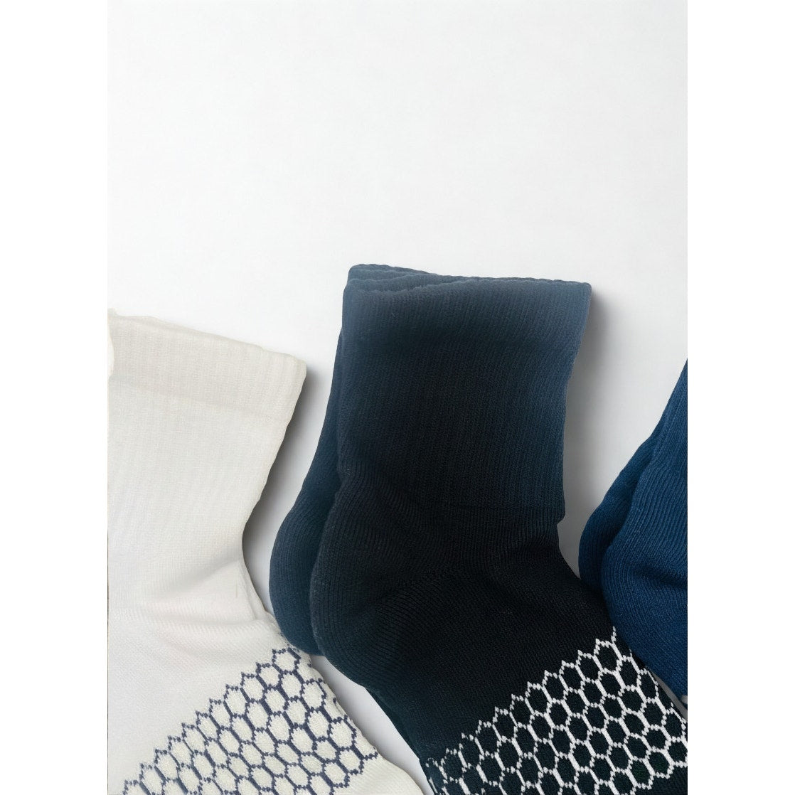 3 Pairs Bombas Navy Blue Quarter Socks Size Medium 6-10