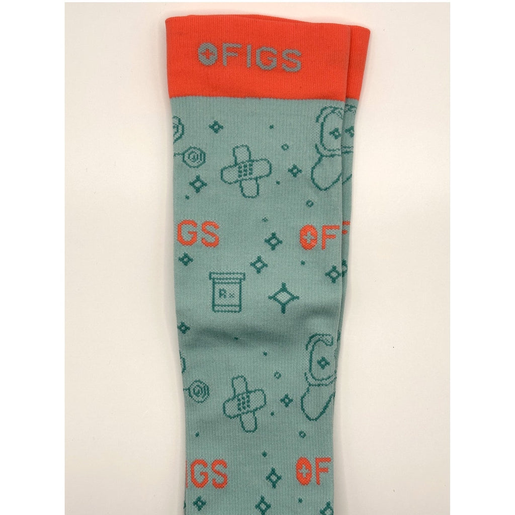 1 Pair FIGS Compression Socks 100% Awesome Size Medium