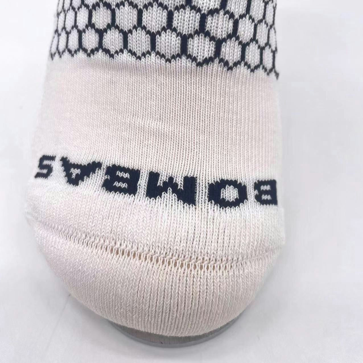 3 Pairs Bombas Stripe Quarter Socks Size Large