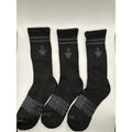 BOMBAS Honeycomb CrewSocks Size Large Black 3 Pairs Unisex