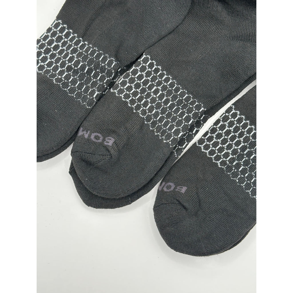 BOMBAS Honeycomb CrewSocks Size Large Black 3 Pairs Unisex