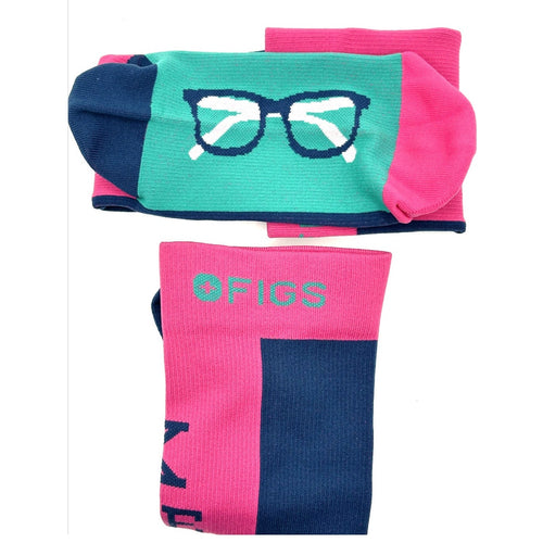 1 Pair FIGS Compression Socks Pink 100% Awesome Size Large