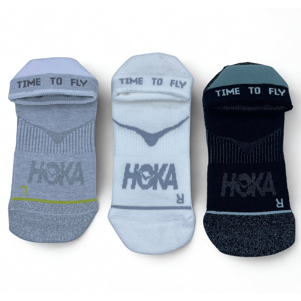 3 Pairs HOKA Time To Fly No Show Socks  Unisex M , NWOT