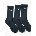 3 Pairs NWOT NIKE Black Everyday Cotton Crew Socks Dri Fit Size Large