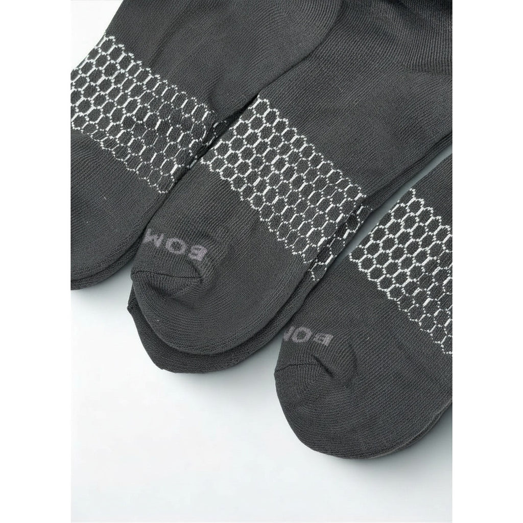 BOMBAS Honeycomb CrewSocks Size Large Black 3 Pairs Unisex