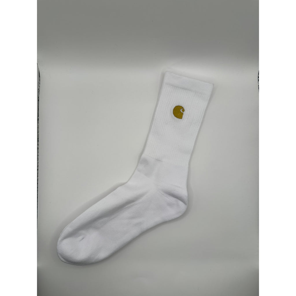 3 Pairs - Carhartt WIP Chase Socks Gold Logo Crew Streetwear Large