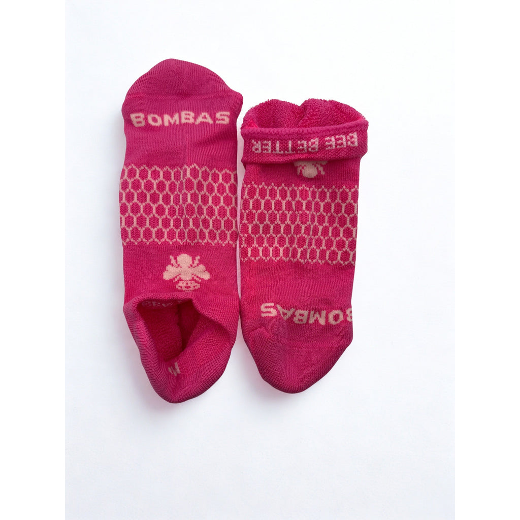 Bombas Women's Tri-Block Ankle Sock Medium 3 pairs Pink NWOT