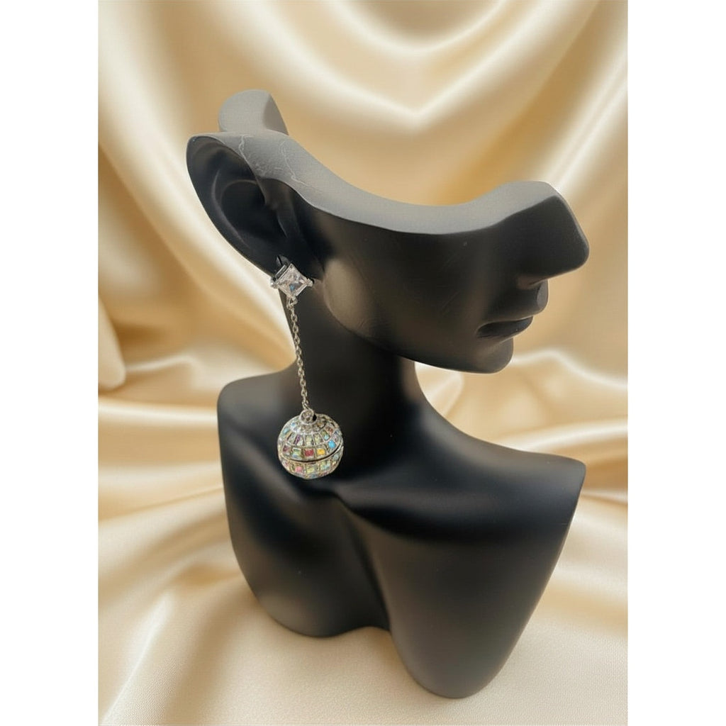 Kate Spade New York Beaming Bright Disco Ball Linear Earrings.