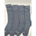 Timberland Unisex Cushioned Crew Socks 4 Pairs - Wool Blend, Dark Gray M-L