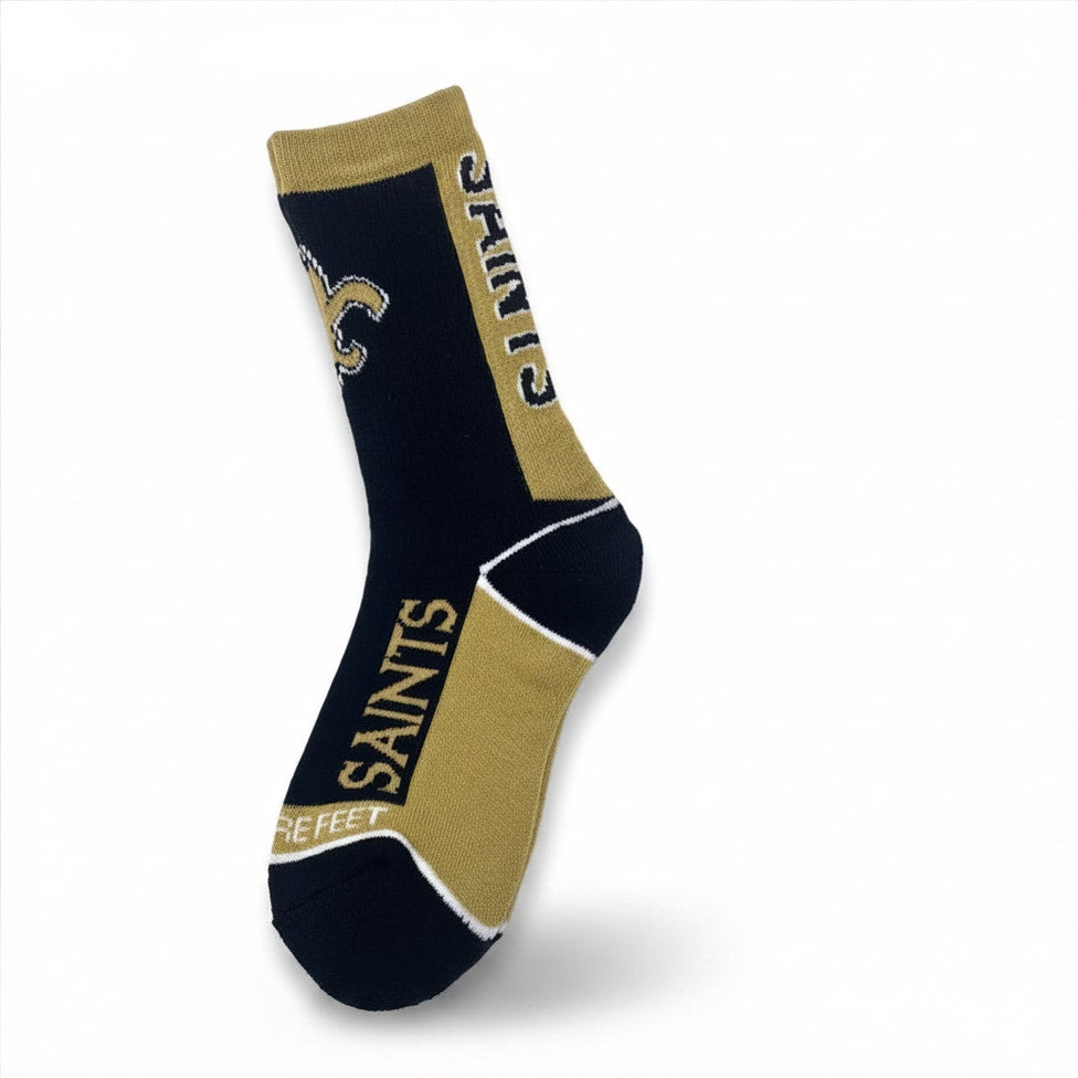 Bare Feet New Orleans Saints Crew Socks Size Medium