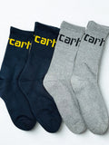 4 Pairs - Carhartt WIP Socks Black & Gray Crew Streetwear Large
