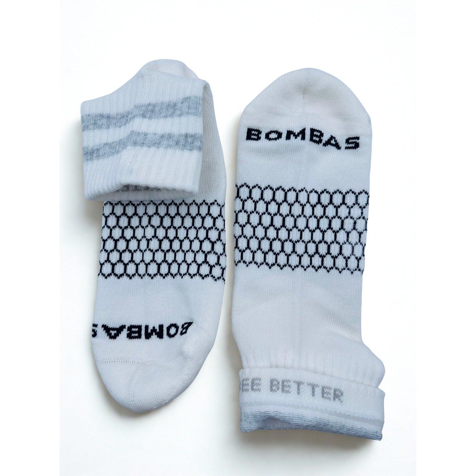 3 Pairs Bombas Quarter Socks Size Medium 6-10
