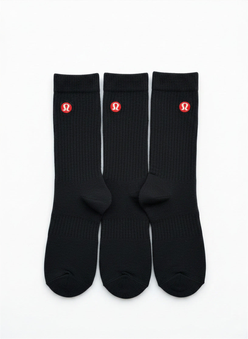 $2/Pair 3 Pairs Lululemon Unisex Daily Essential Crew Socks - M/L