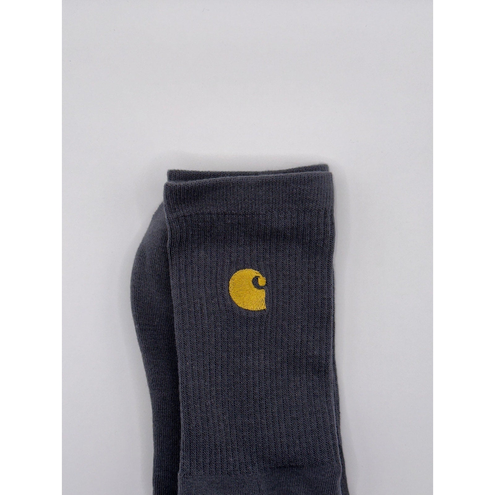 CARHARTT 3 PAIRS WIP CHASE CREW SOCKS  IN JUNIPER AND HEATHER GRAY  ONE SIZE
