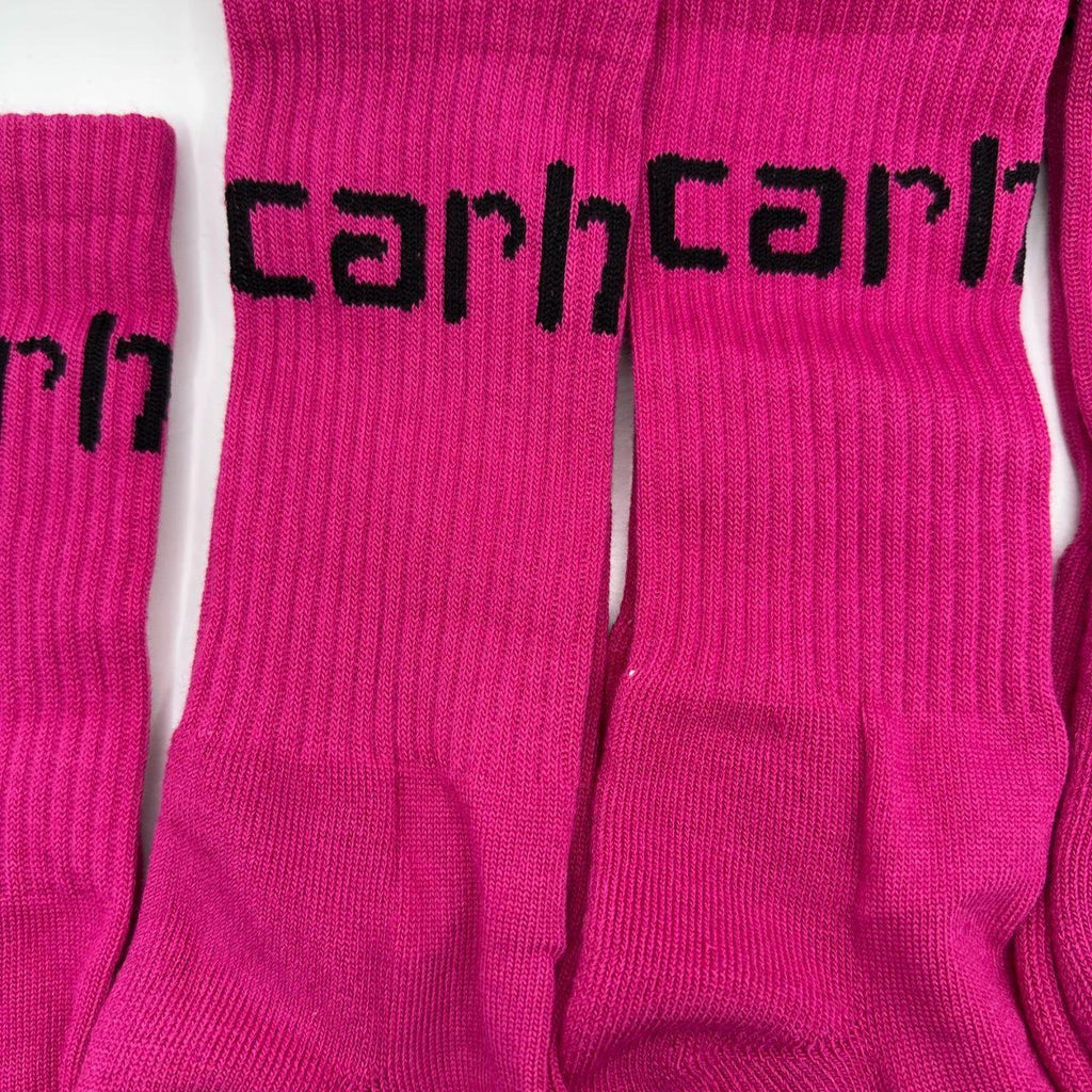 4 Pairs - Carhartt WIP Socks Magenta Crew Streetwear Large