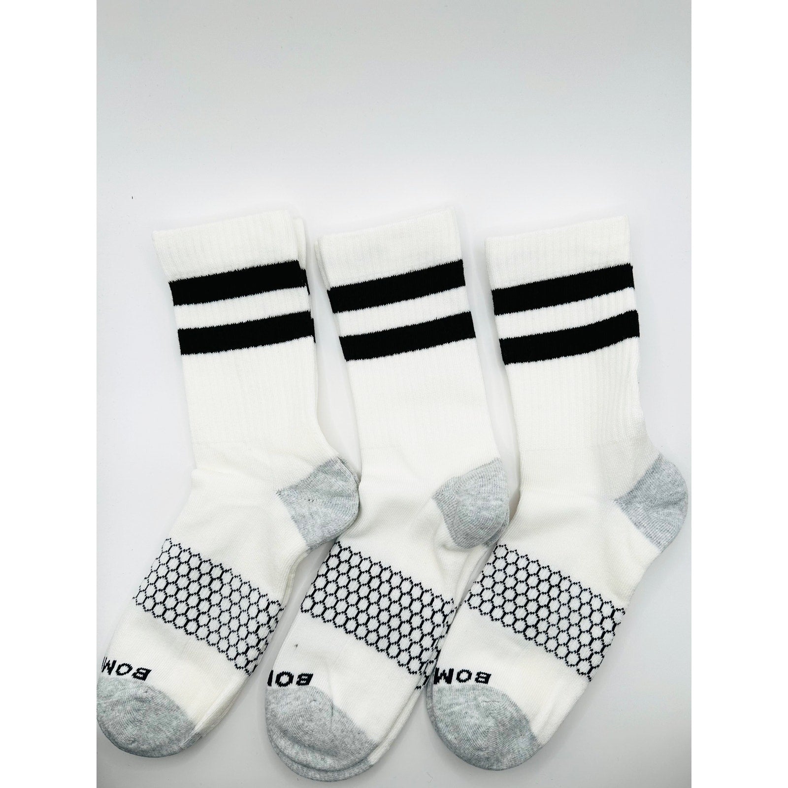 Bombas Women's Vintage Stripe Socks Large Half-Calf 3 pairs NWOT